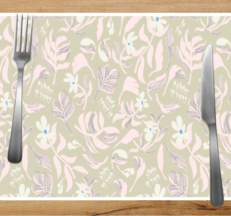 Tovaglietta americana originale ispirazione foglia botanica - TenStickers