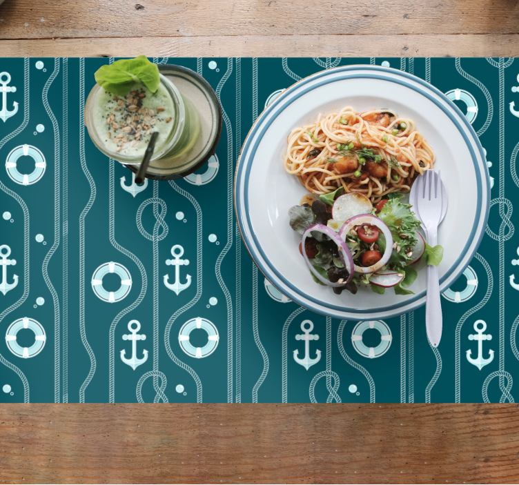 Tovaglietta americana originale motivo ancora nautica - TenStickers