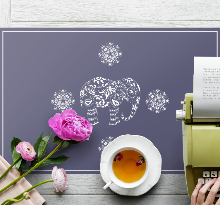 Tovaglietta americana originale motivo elefante - TenStickers