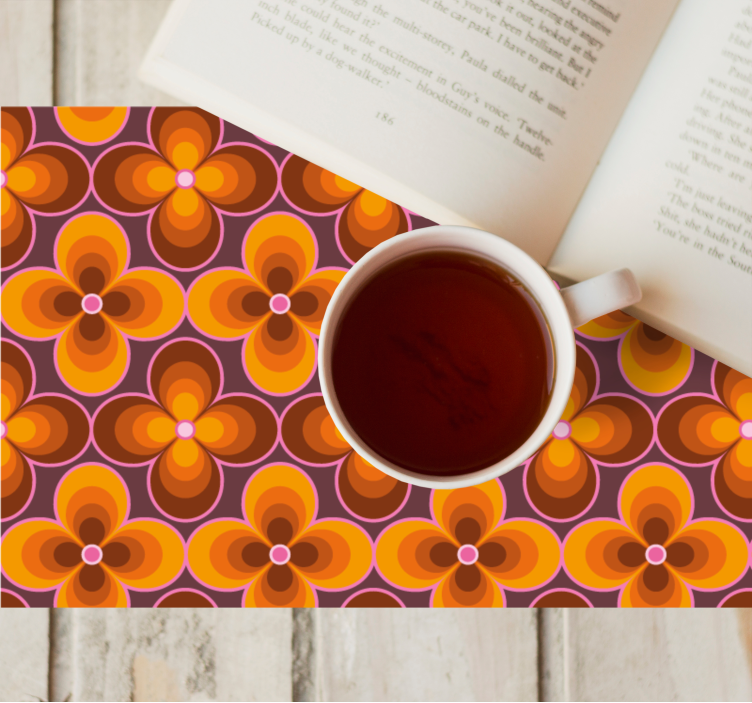 Tovaglietta americana originale motivo floreale vibrante - TenStickers