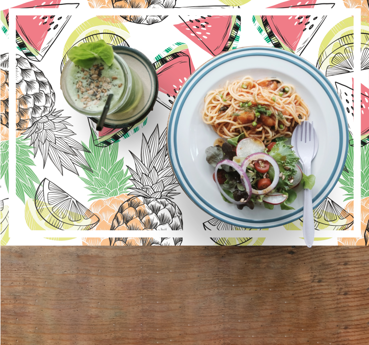 Tovaglietta americana originale motivo frutta tropicale - TenStickers