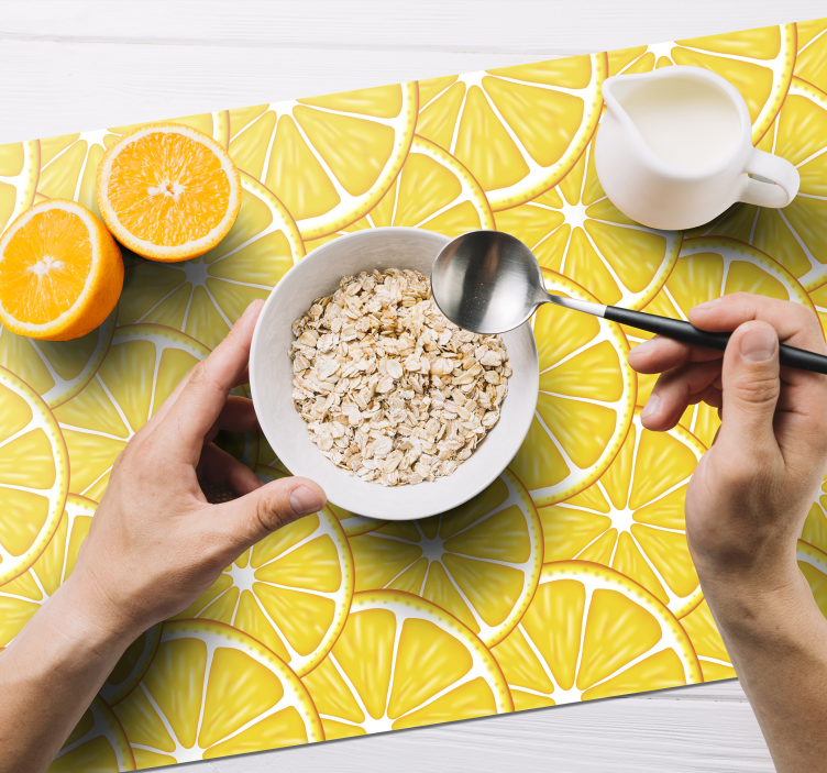 Tovaglietta americana originale motivo limone fresco - TenStickers