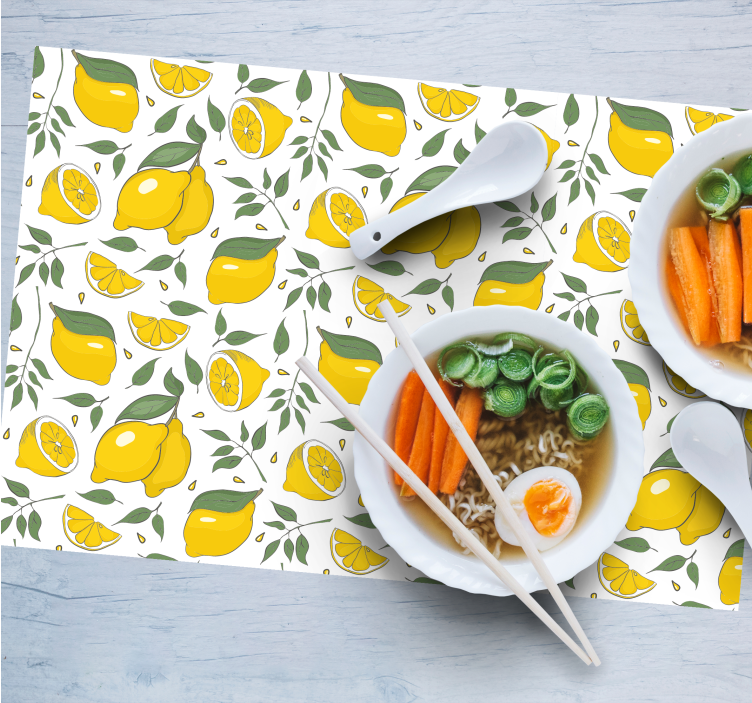 Tovaglietta americana originale motivo limoni vivaci - TenStickers