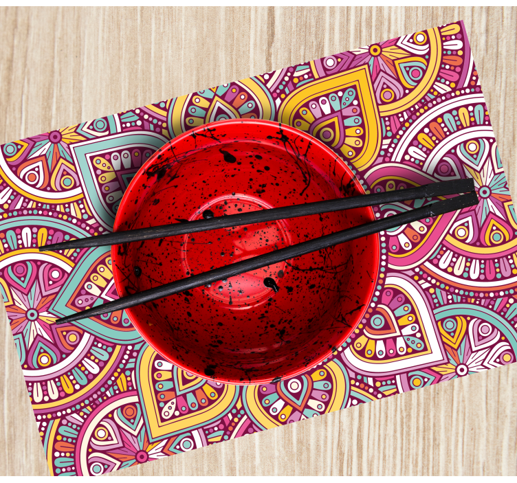 Tovaglietta americana originale motivo mandala colorato - TenStickers