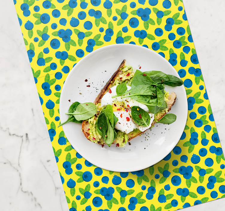 Tovaglietta americana originale motivo mirtilli colorati - TenStickers