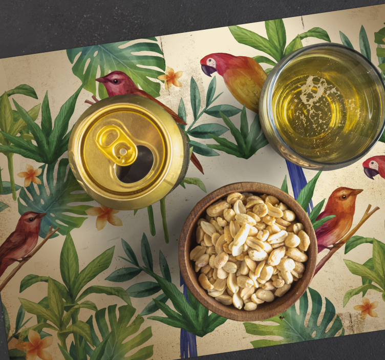 Tovaglietta americana originale motivo pappagalli tropicali - TenStickers