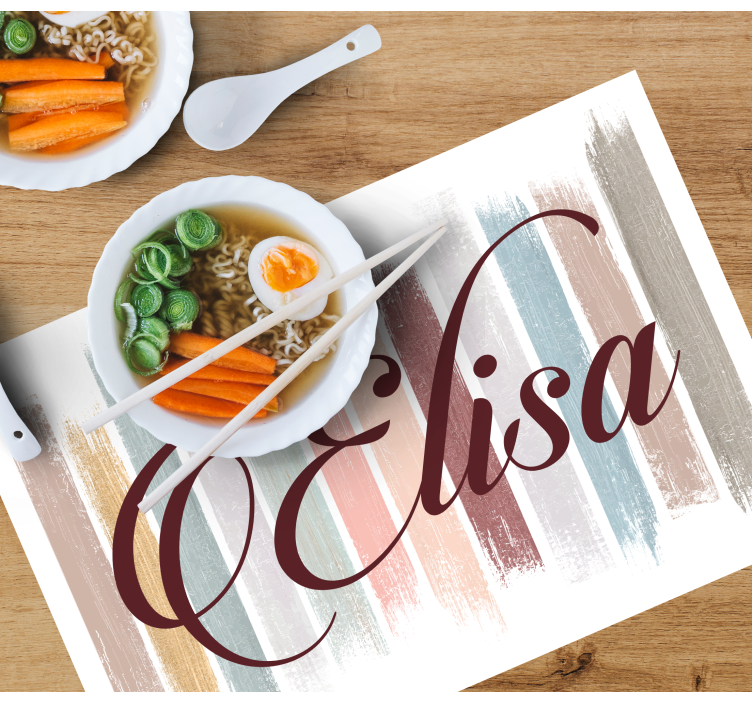 Tovaglietta pvc con strisce e personalizzabile - TenStickers