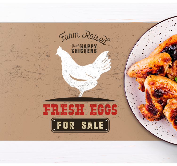 Tovaglietta americana originale pollo fresco di fattoria - TenStickers