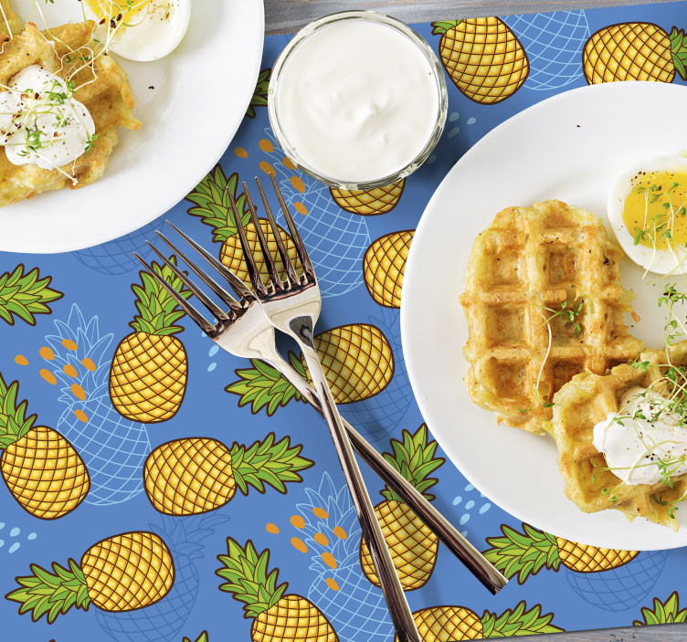 Tovaglietta americana originale sfondo ananas - TenStickers