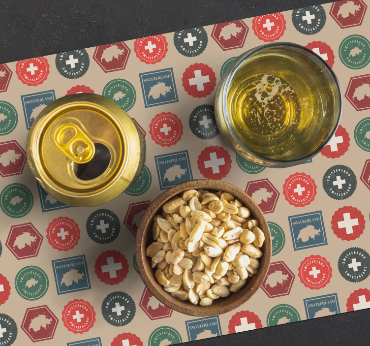 Tovaglietta americana originale sigilli bandiera svizzera - TenStickers