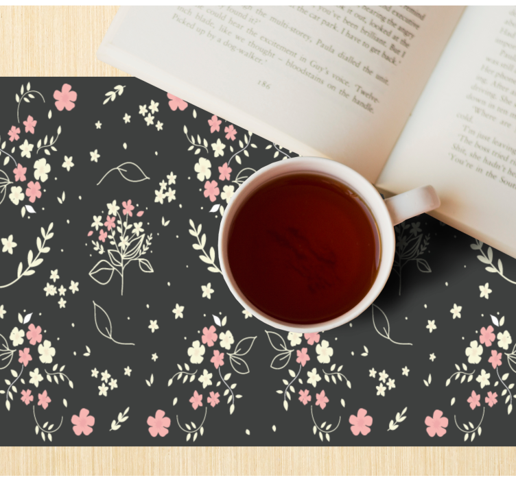 Tovaglietta americana originale superficie elemento fiorito - TenStickers