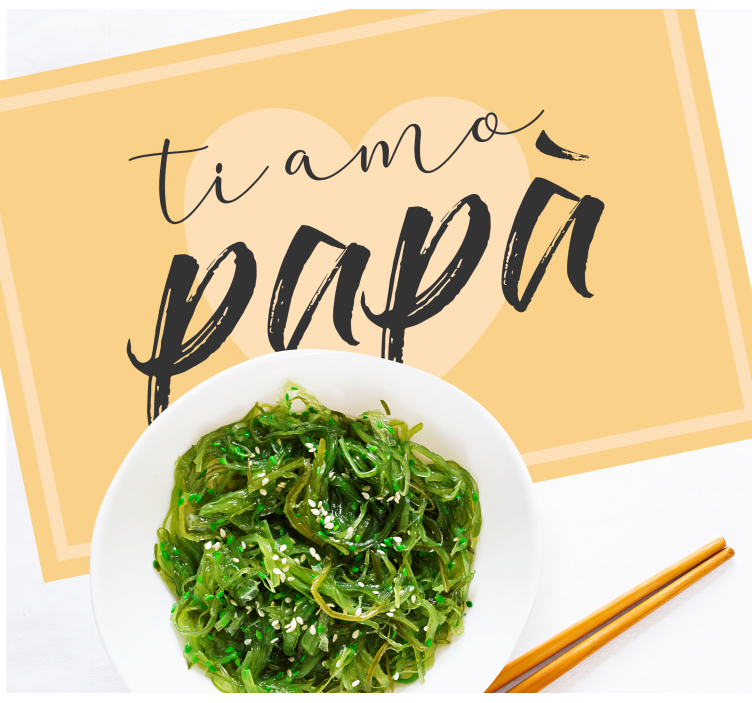 Tovaglietta personalizzata per ristoranti Festa del papà italiano - TenStickers