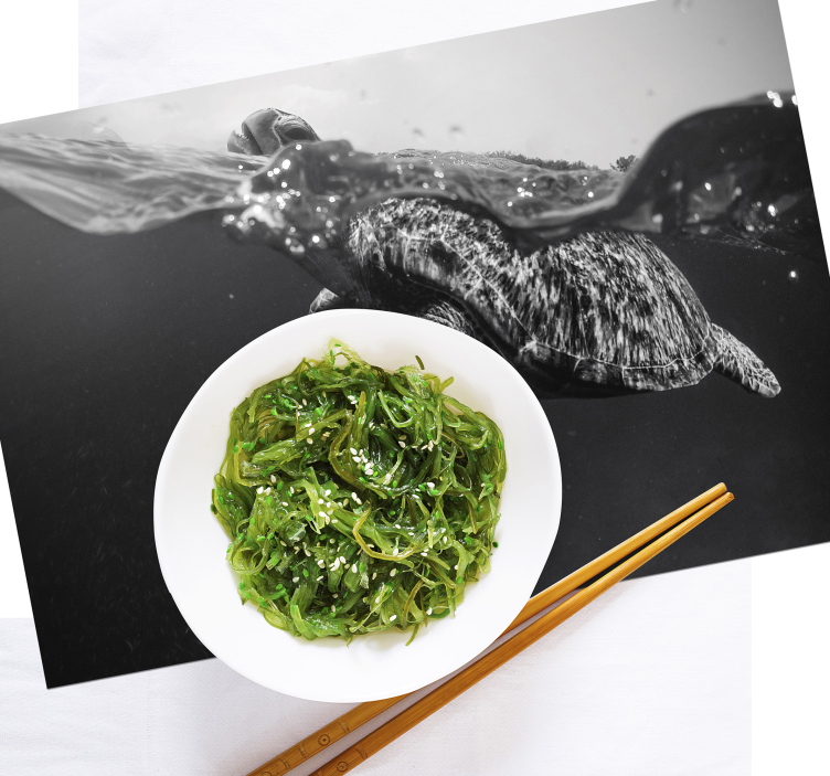 Tovaglietta americana scena subacquea con tartaruga - TenStickers