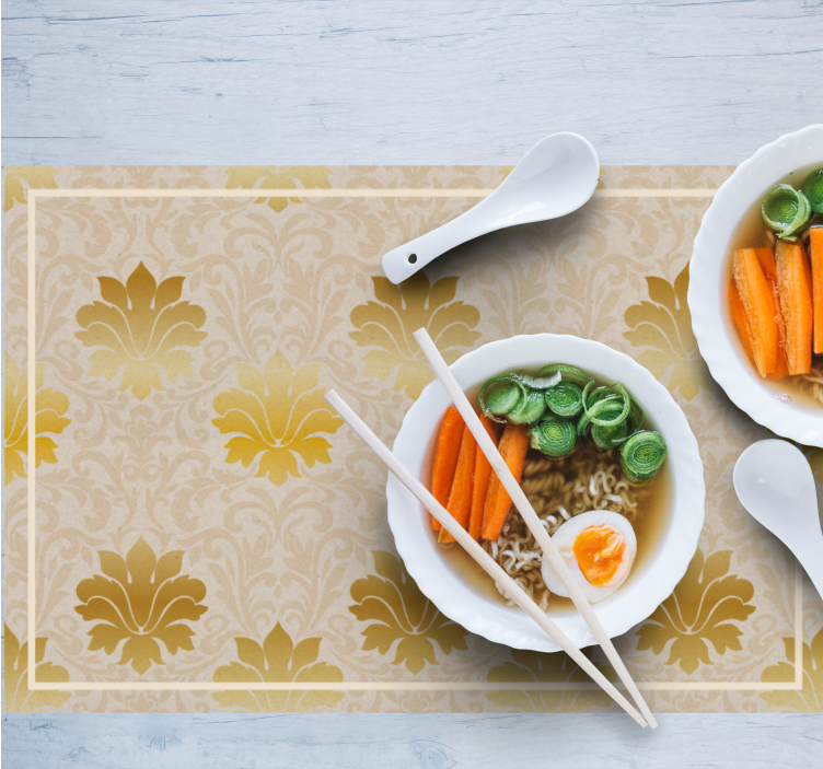 Tovaglietta americana sfondo floreale elegante - TenStickers