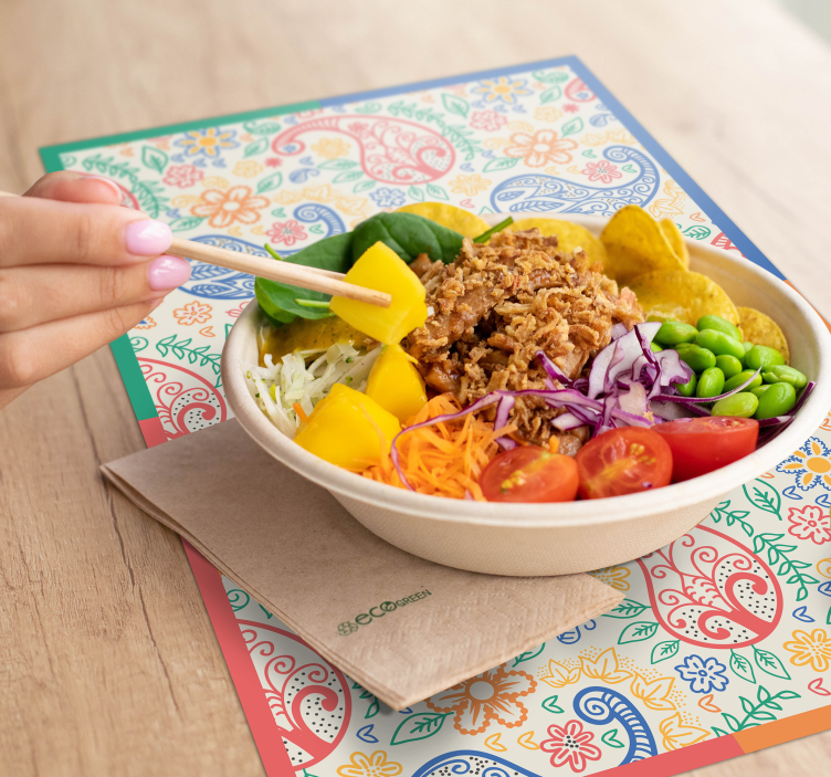 Tovaglietta americana stampa paisley colorata - TenStickers