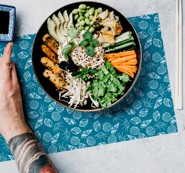 Tovaglietta americana superficie a motivo foglia - TenStickers