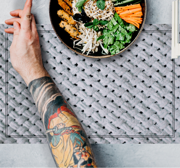 Tovaglietta americana superficie a motivo intrecciato - TenStickers