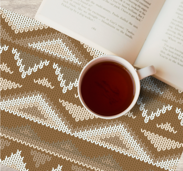 Tovaglietta americana superficie a motivo lavorato a maglia - TenStickers