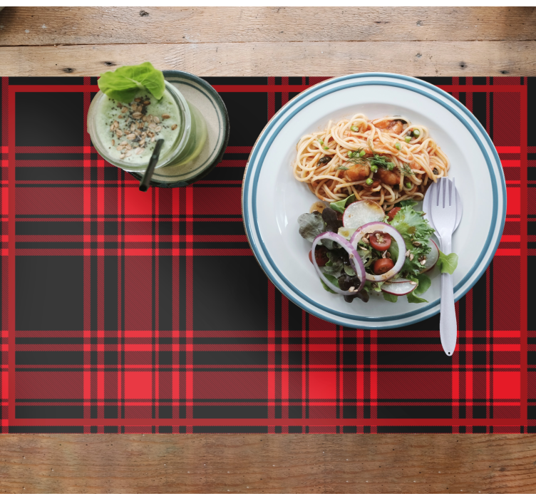 Tovaglietta americana superficie a motivo tartan - TenStickers