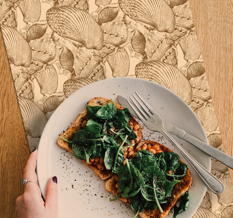 Tovaglietta americana superficie effetto conchiglia - TenStickers