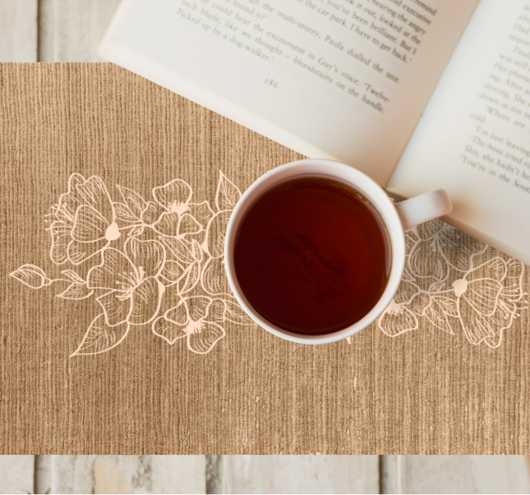 Tovaglietta americana superficie floreale goffrata - TenStickers