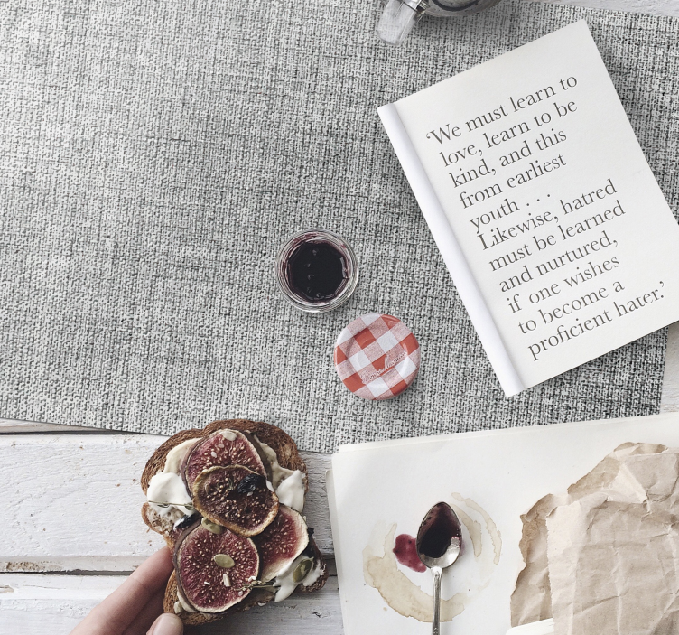 Tovaglietta americana superficie grigia testurizzata - TenStickers