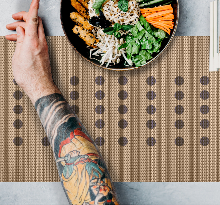 Tovaglietta americana superficie marrone elegante - TenStickers