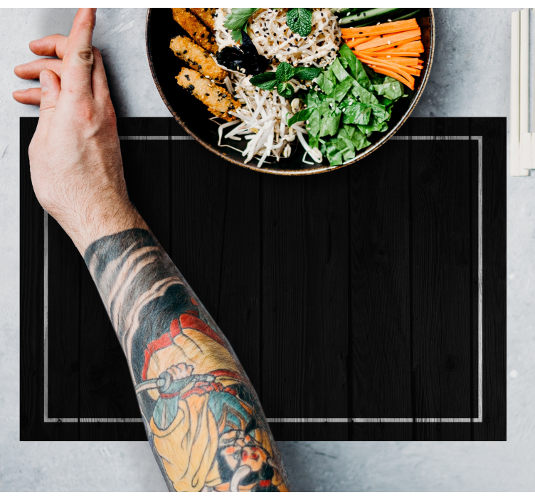 Tovaglietta americana superficie nera elegante - TenStickers