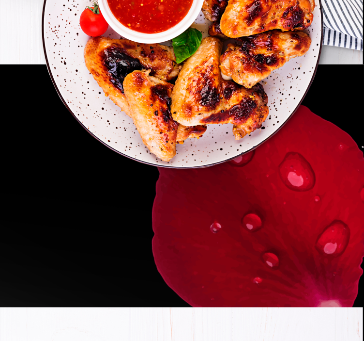 Tovaglietta americana superficie petali rossi - TenStickers