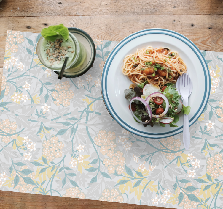 Tovaglietta americana texture floreale ispira - TenStickers