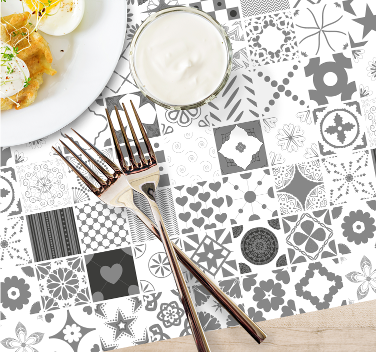 Tovaglietta americana texture monocolore a motivi - TenStickers