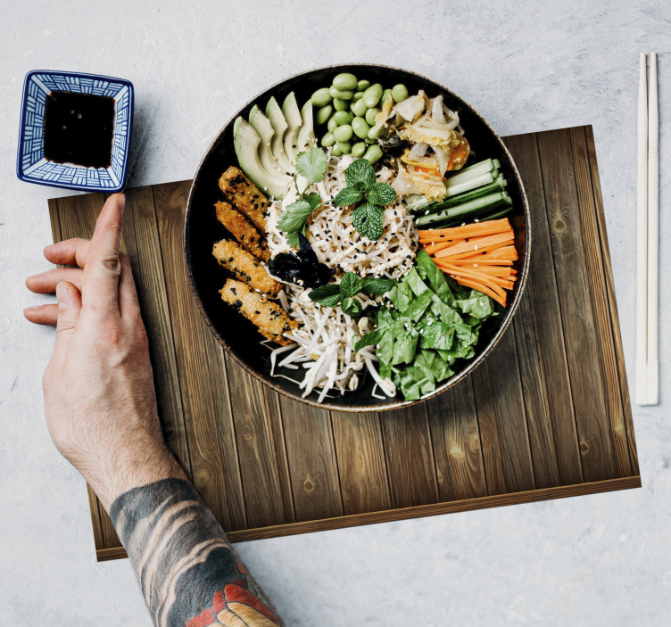 Tovaglietta texture Tavola di legno imitazione - TenStickers