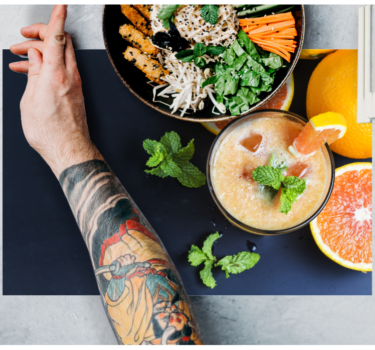 Tovaglietta colazione per casa bevanda agrumata fresca - TenStickers