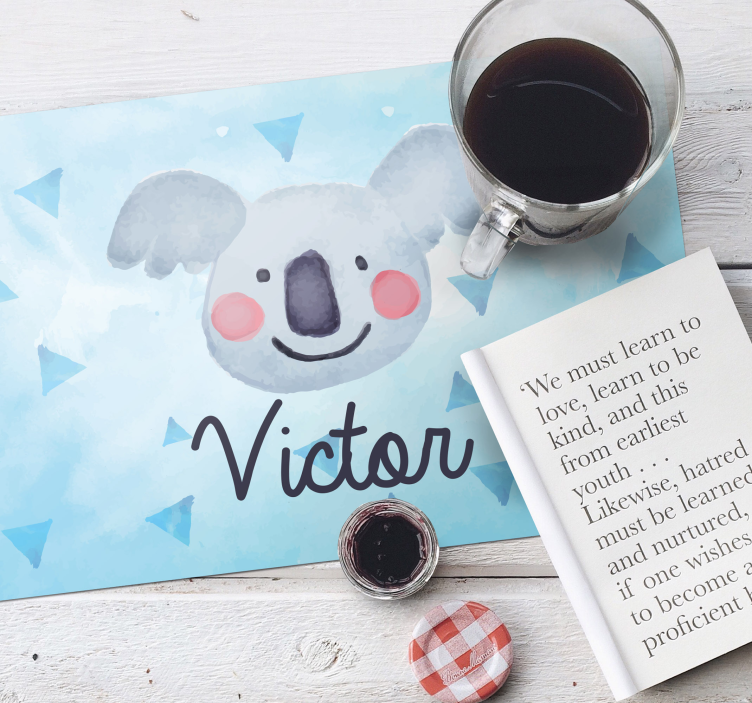 Tovaglietta pvc koala e nome personalizzabile - TenStickers