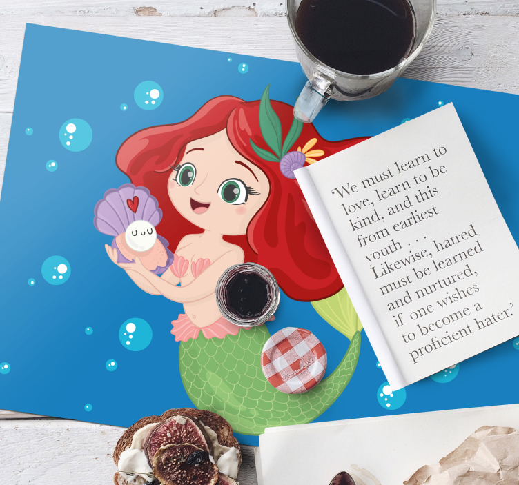 Tovaglietta americana infantile Disney ariel nuoto - TenStickers