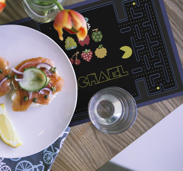 Tovaglietta americana infantile Pac man game - TenStickers