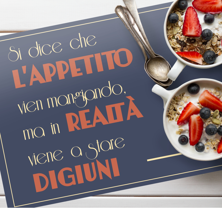 Tovaglietta americana testo frase attore napoli - TenStickers