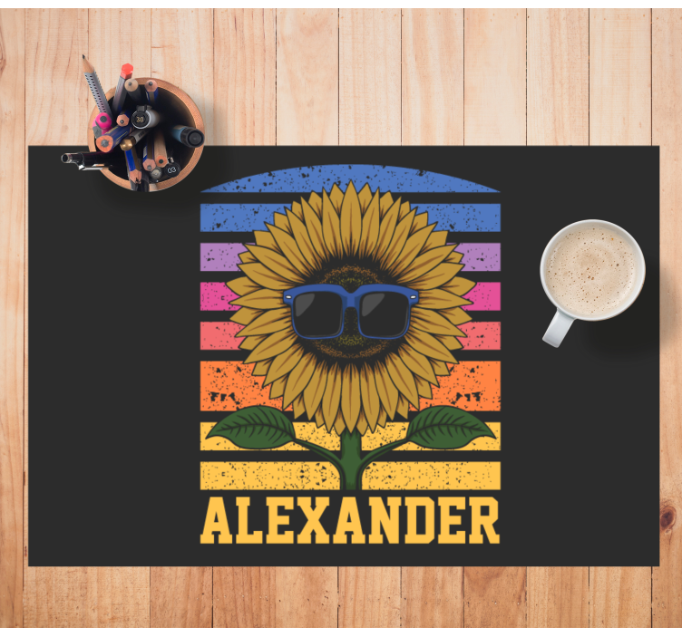 Tovaglietta americana testo Girasole freddo arcobaleno - TenStickers