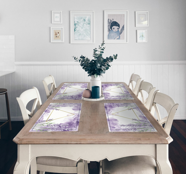 Tovaglietta moderna triangolo digital lavender - TenStickers