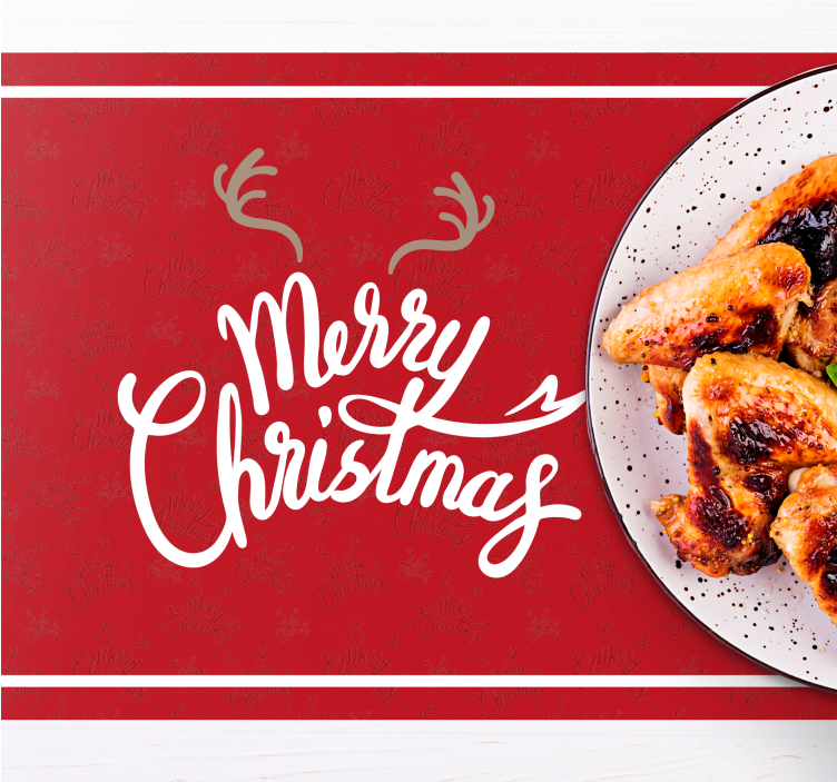 Tovaglietta personalizzata natale auguri di natale gioiosi - TenStickers