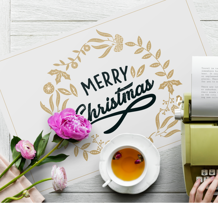 Tovaglietta personalizzata natale corona di natale - TenStickers