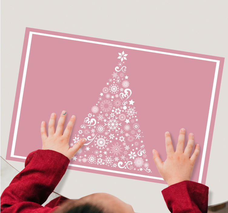 Tovaglietta personalizzata natale motivo albero festivo - TenStickers