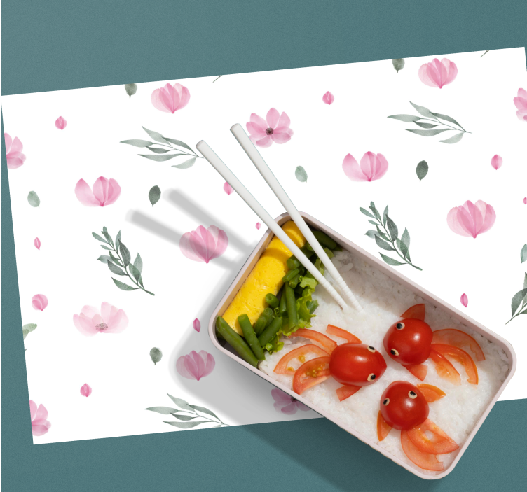 Tovaglietta personalizzata natale motivo floreale tenui - TenStickers