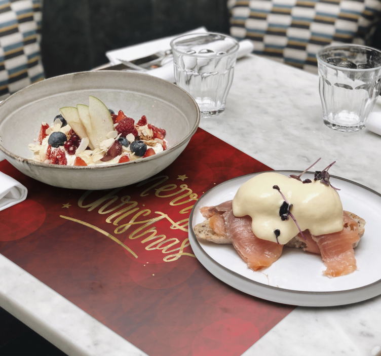 Tovaglietta personalizzata Natale Buon natale in rosso - TenStickers