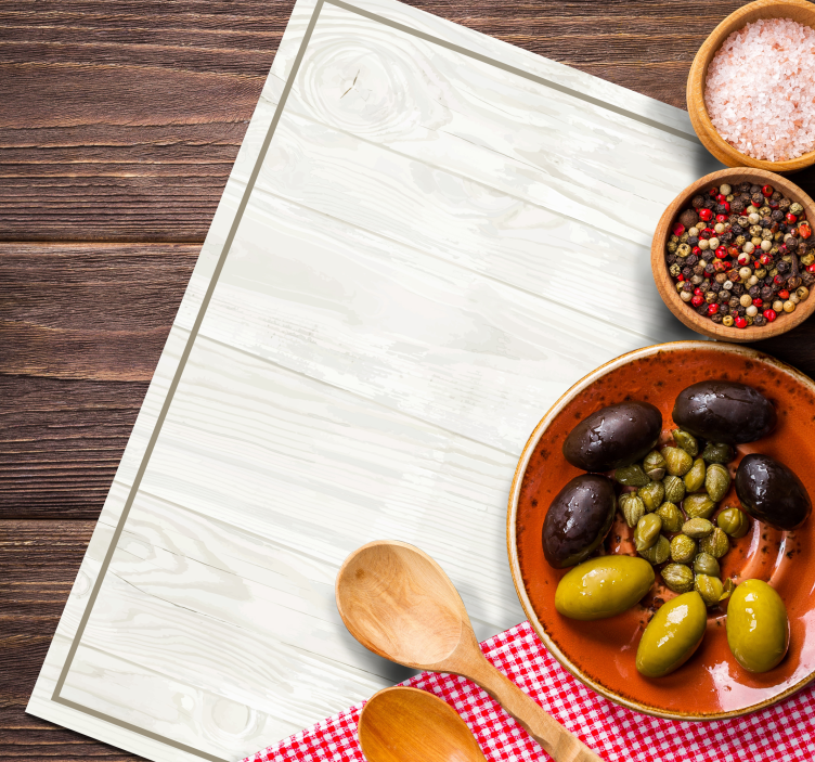 Tovaglietta rettangolare legno bianco - TenStickers