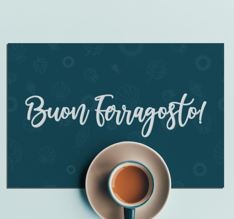 Tovaglietta rettangolare buon ferragosto - TenStickers