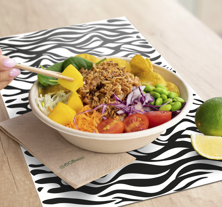 Tovaglietta americana texture Sfondo a strisce - TenStickers