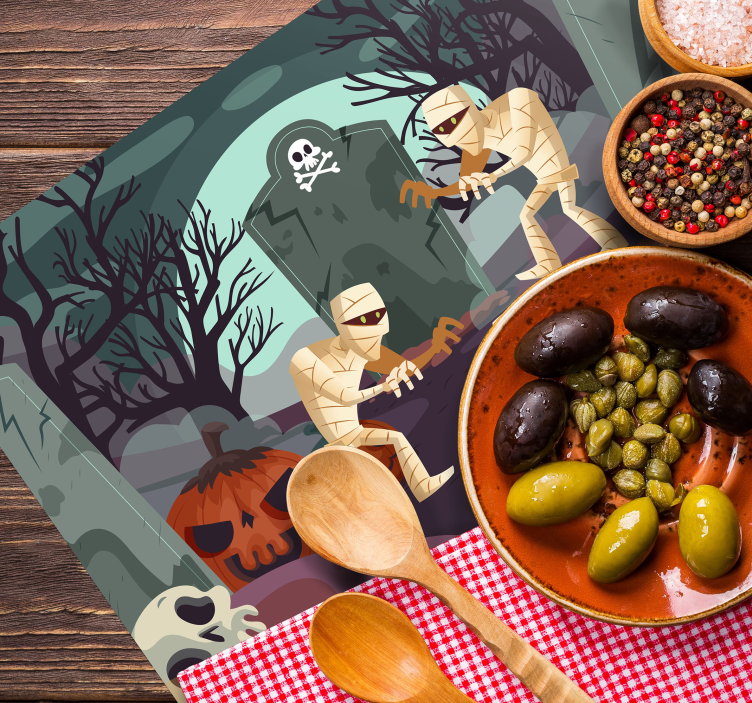 Tovagliette americana halloween mummie dal cimitero - TenStickers