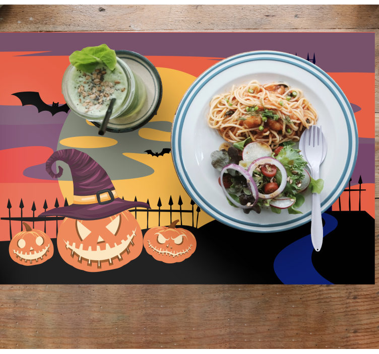 Tovagliette americana halloween scena incubo zucche - TenStickers