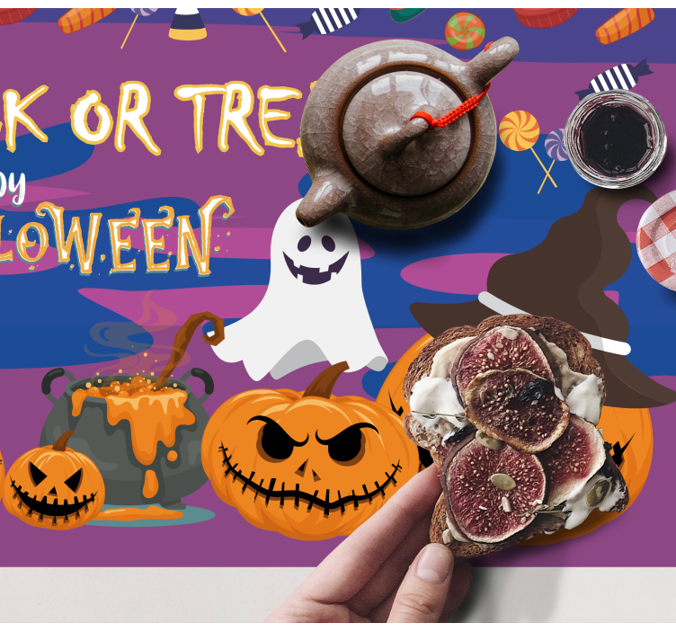 Tovagliette americana halloween tavola di dolcetti e scherzi - TenStickers